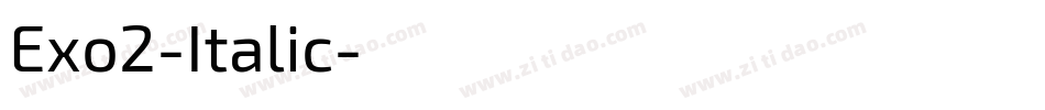 Exo2-Italic字体转换