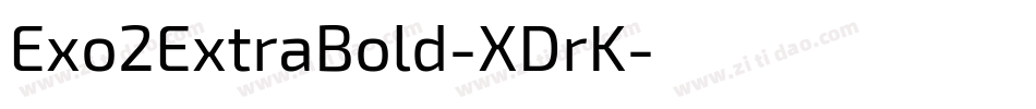 Exo2ExtraBold-XDrK字体转换