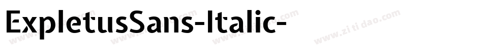 ExpletusSans-Italic字体转换