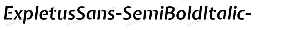 ExpletusSans-SemiBoldItalic字体转换