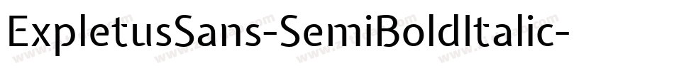 ExpletusSans-SemiBoldItalic字体转换
