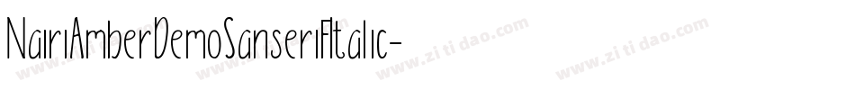 NairiAmberDemoSanserifItalic字体转换
