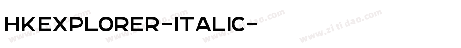 HKExplorer-Italic字体转换