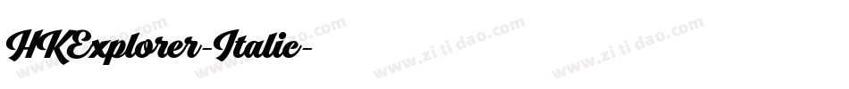 HKExplorer-Italic字体转换