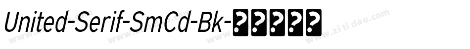 United-Serif-SmCd-Bk字体转换
