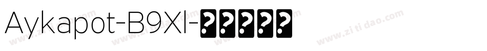 Aykapot-B9Xl字体转换