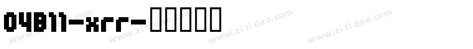 04B11-xrr字体转换