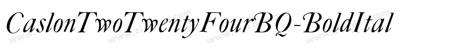 CaslonTwoTwentyFourBQ-BoldItalic字体转换