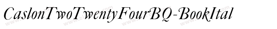 CaslonTwoTwentyFourBQ-BookItalic字体转换