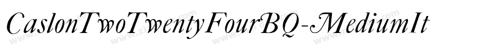 CaslonTwoTwentyFourBQ-MediumItalic字体转换
