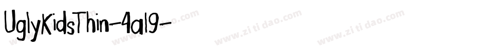 UglyKidsThin-4a19字体转换