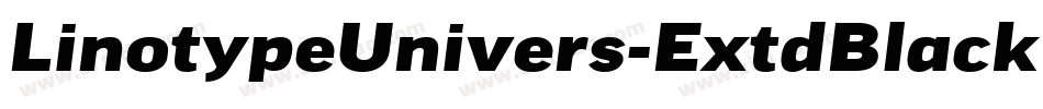 LinotypeUnivers-ExtdBlackItalic字体转换