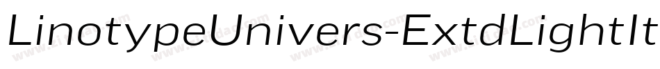 LinotypeUnivers-ExtdLightItalic字体转换