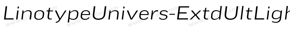 LinotypeUnivers-ExtdUltLightItalic字体转换