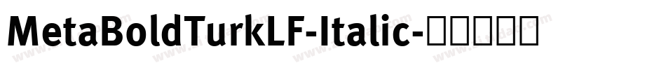 MetaBoldTurkLF-Italic字体转换