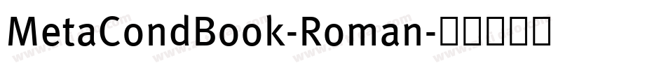 MetaCondBook-Roman字体转换