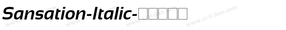 Sansation-Italic字体转换