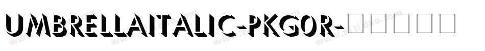 UmbrellaItalic-PKG0r字体转换