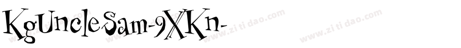 KgUncleSam-9XKn字体转换