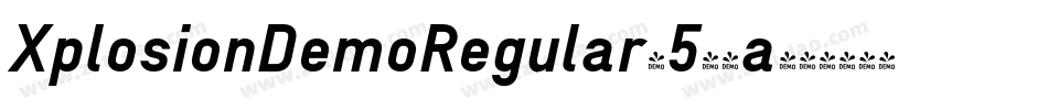 XplosionDemoRegular-544a字体转换