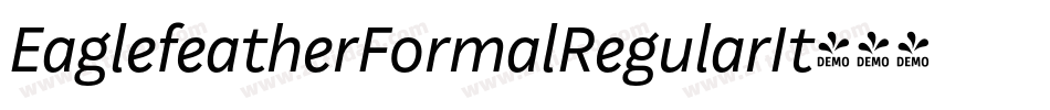 EaglefeatherFormalRegularIt字体转换