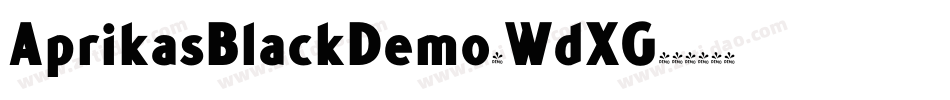 AprikasBlackDemo-WdXG字体转换