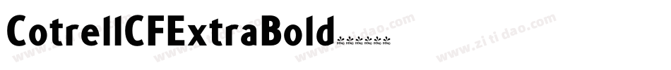 CotrellCFExtraBold字体转换