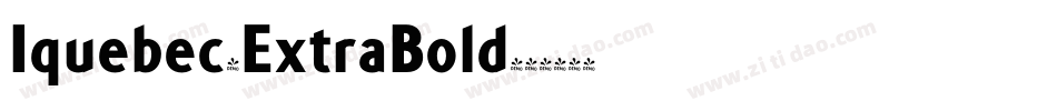 Iquebec-ExtraBold字体转换