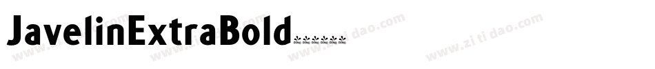 JavelinExtraBold字体转换