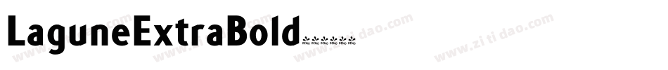 LaguneExtraBold字体转换