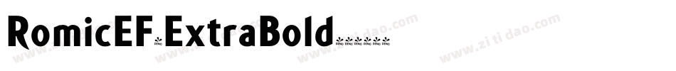 RomicEF-ExtraBold字体转换