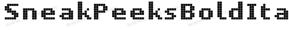 SneakPeeksBoldItalic-BWLB8字体转换