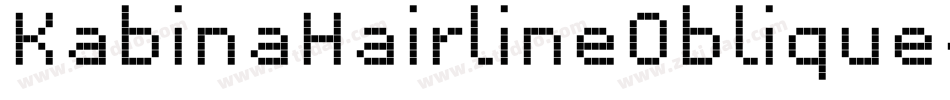 KabinaHairlineOblique-OPR8字体转换