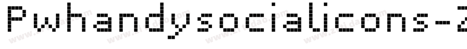 Pwhandysocialicons-2Kr8字体转换