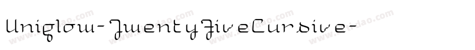 Uniglow-TwentyFiveCursive字体转换