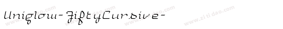 Uniglow-FiftyCursive字体转换