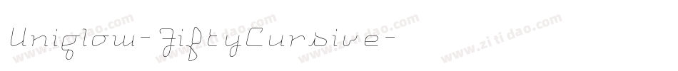 Uniglow-FiftyCursive字体转换