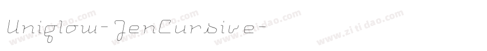 Uniglow-TenCursive字体转换