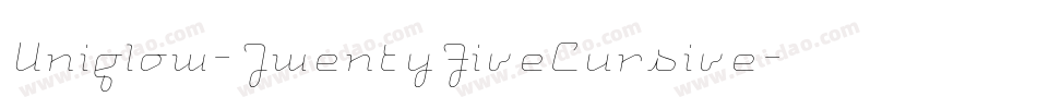 Uniglow-TwentyFiveCursive字体转换