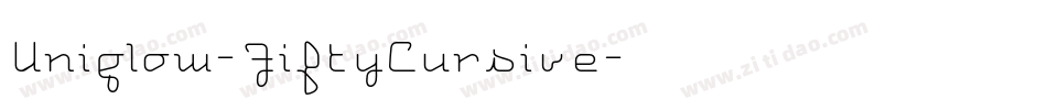 Uniglow-FiftyCursive字体转换