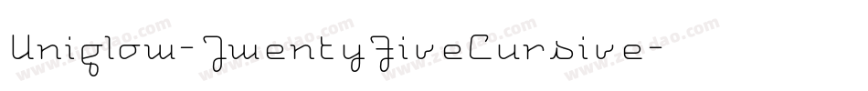 Uniglow-TwentyFiveCursive字体转换