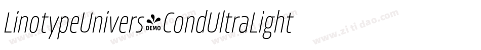 LinotypeUnivers-CondUltraLightItalic字体转换