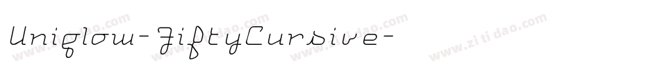 Uniglow-FiftyCursive字体转换