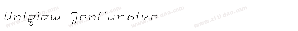 Uniglow-TenCursive字体转换