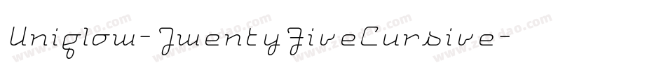 Uniglow-TwentyFiveCursive字体转换