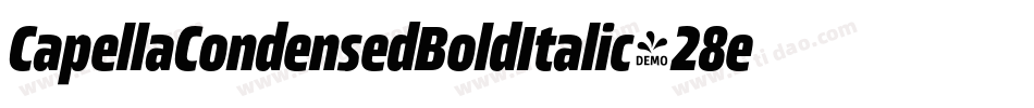 CapellaCondensedBoldItalic-28eX字体转换