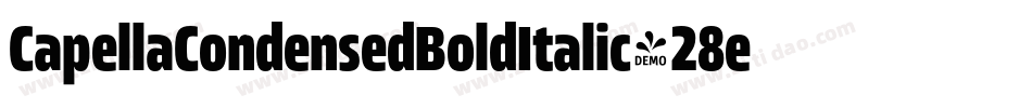CapellaCondensedBoldItalic-28eX字体转换