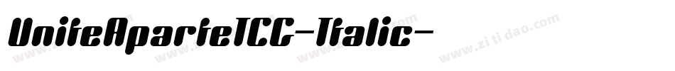 UniteAparteICG-Italic字体转换