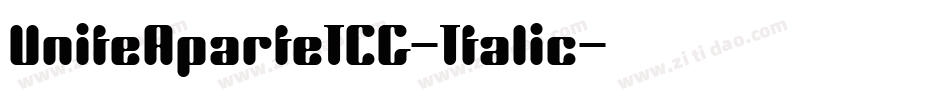 UniteAparteICG-Italic字体转换
