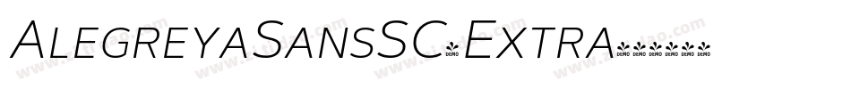 AlegreyaSansSC-Extra字体转换